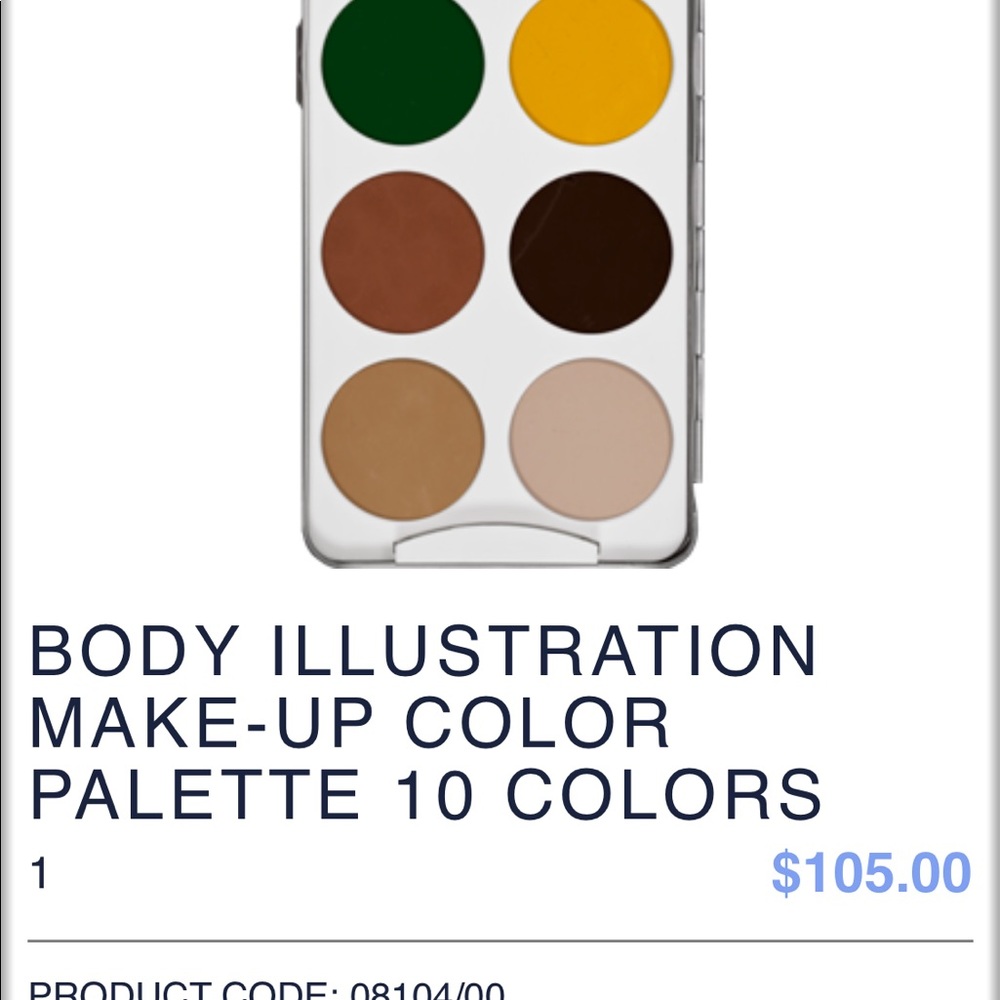 Kryolan body illustration palettes x2